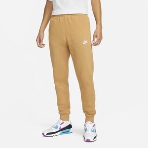 Nike Tan Sweatpants with White Swoosh